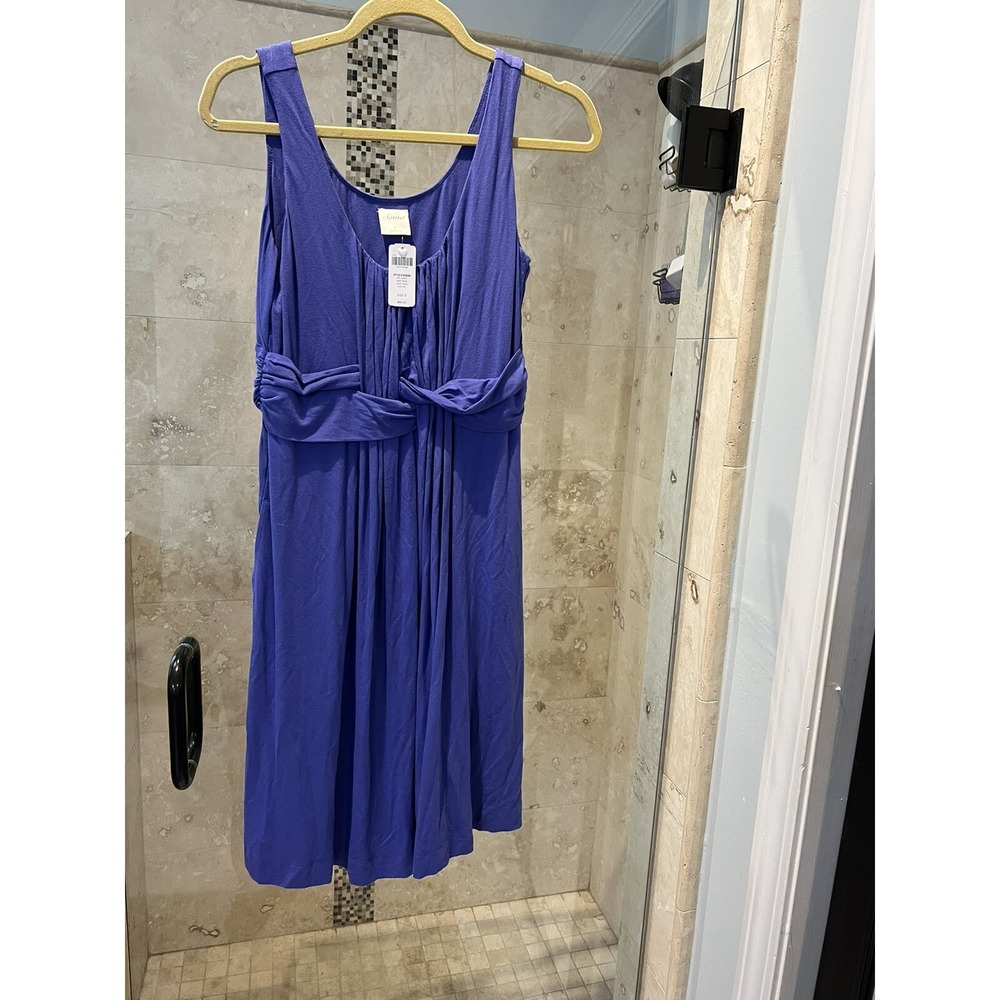 Soma Blue Iris Soft Jersey Empire Waist Sleeveless Dress Small 570259363